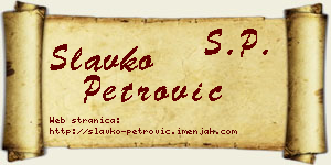 Slavko Petrović vizit kartica